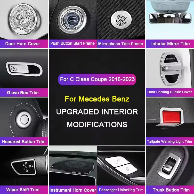 

For Mercedes Benz C Class Coupe C205 2016 2017 2018 2019 2020 2021 2022 2023, Car Interior Protective Modification Accessories