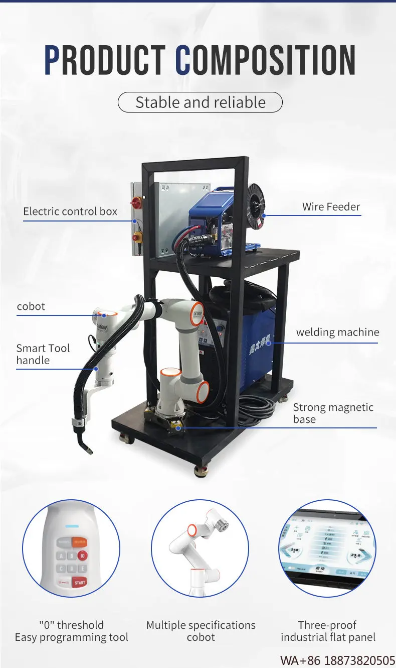 روبوت صناعي محمول روبوت لحام Cobot 6 محور Corobot روبوت آلة الذراع الروبوتية التلقائي #5