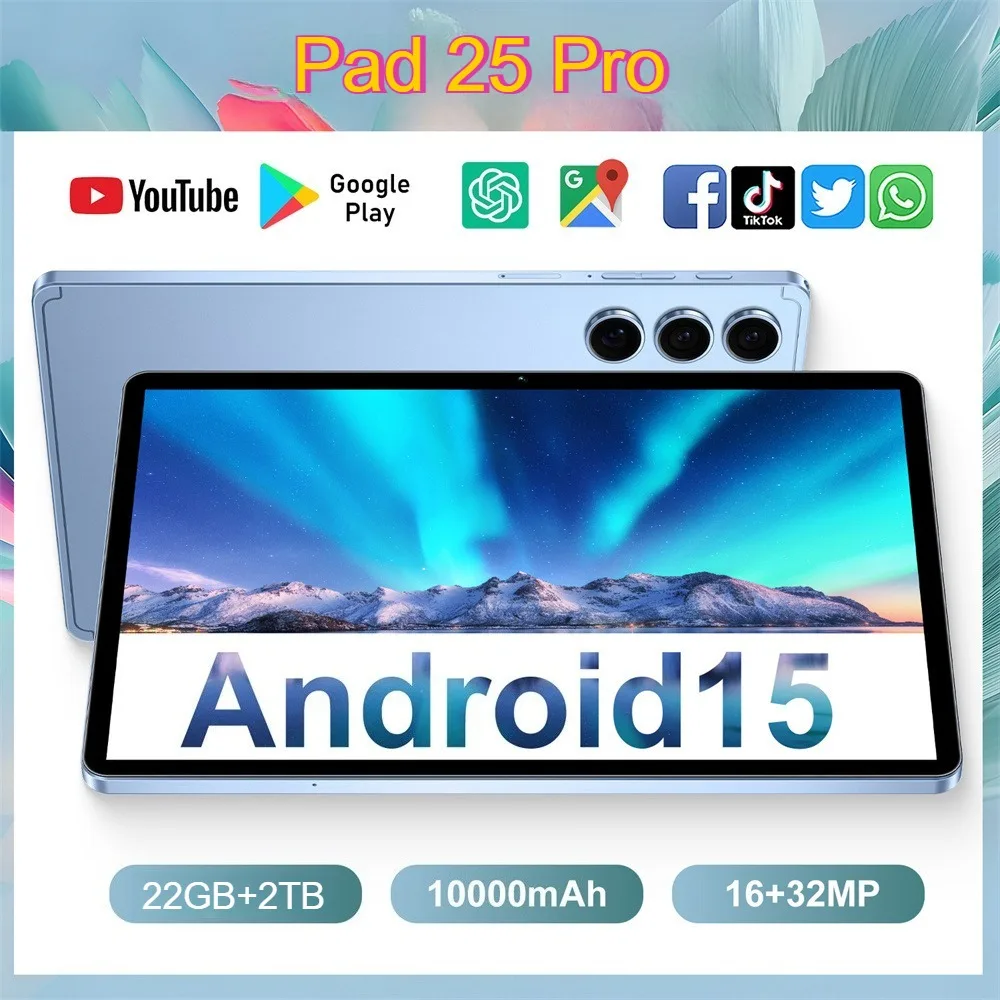 

2026 Hot Original Pad 25 Pro 10.1 inch Screen Tab 22GB+2TB 10000mAh Children's Tablets 4G 5G Dual SIM Card Global Version Tablet