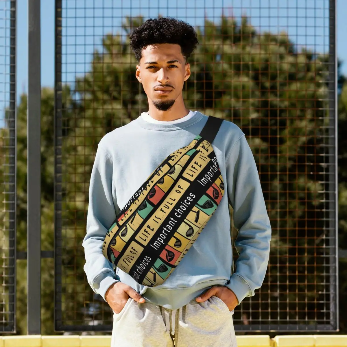 

Сумка-бананка через плечо для гольфа, для клюшек и мячей, мужская и женская, регулируемая поясная сумка для путешествий, бега, хранения денег и телефона, нагрудная сумка