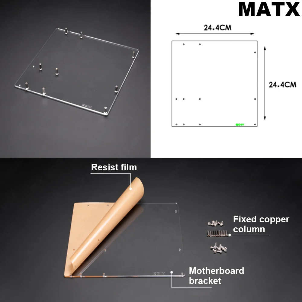 Imagem -03 - Acessórios do Chassi do Computador Placa Única Transparente Suporte Placa-mãe Atx Placa-mãe M-atx Placa-mãe Itx