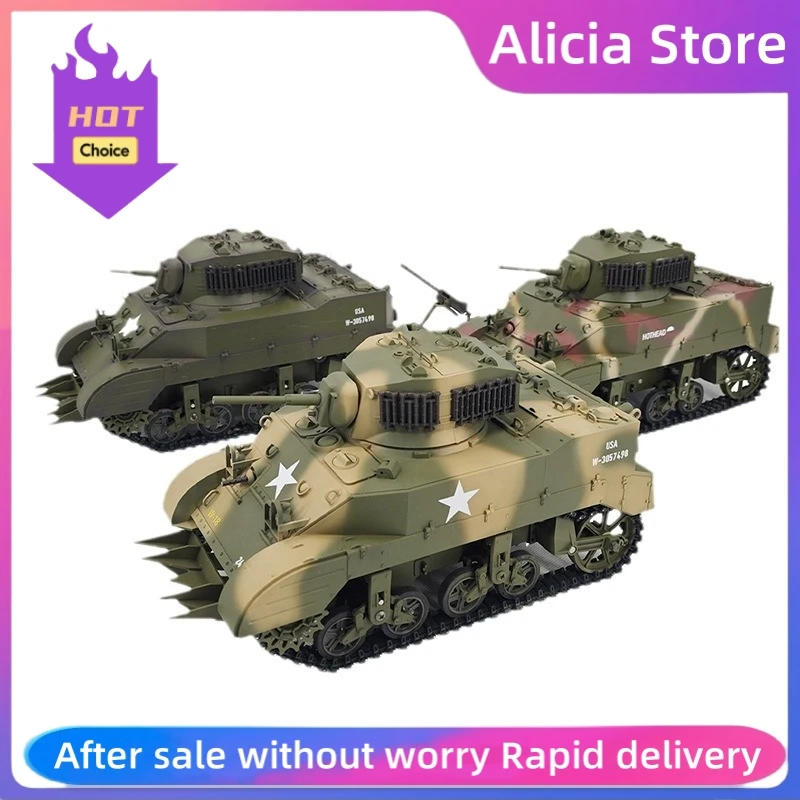 

New U.S.A Stuart Light Tank M5A1 Military Vehicles Tank 1/16 High Speed RC Tank Drift Cars hobby Battle Tank Model Toys Gifts