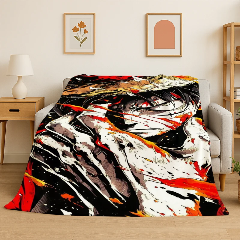 Classic Anime One P-Piece Cartoon Zoro Soft Flannel Throw Blanket,Cozy Blanket for Bed,Couch,Sofa,Bedroom,Living Room,Travel