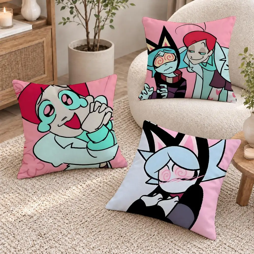 Dark Art Psycho Cuties Cushion Cover Short Plush Pillow Cover, Washable Wrinkle-Resistant for Sofa Bedroom Decor Gift