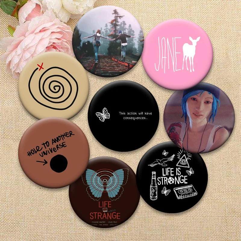 Game Life Is Strange Anime Brooches Chloe Price,Max Caulfield Badge Backpack Decor Cartoon Lapel Pins Jewelry Gifts Accessories