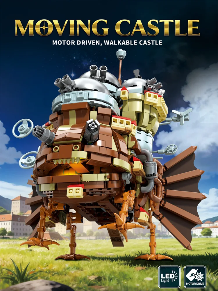 MOC Classical Mobile Castle Building Blocks DIY Set For Howled-Movinged Animated House Bricks Model Toy Children Birthday Gifts