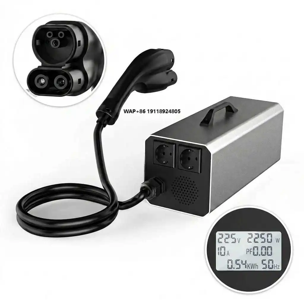 5KW CCS2 V2L Discharger Portable EV Power Bank for Model 3 Y S X Vehicle to Load Discharge Unit