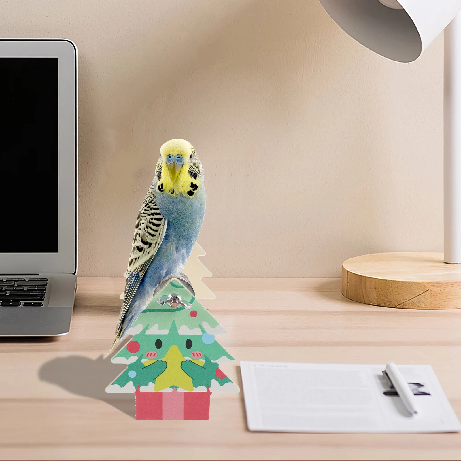 

Parrot Stand Bird Training Perch Christmas Tree Playstand Standing Platform Travel
