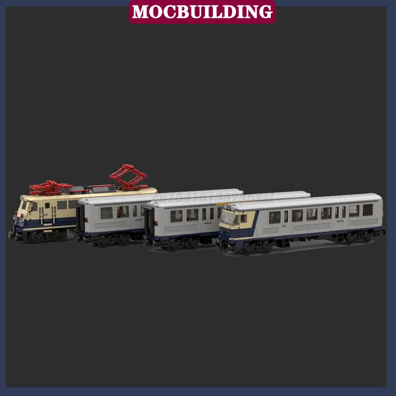 MOC City Train Model Building Block Assembly Power Railway Carriage Collection Series Toy Gifts