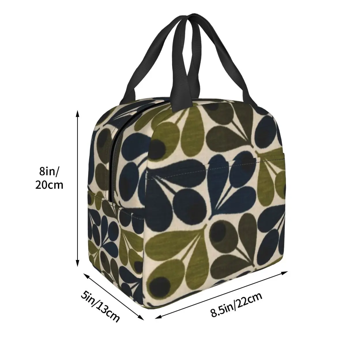Abstract Acorn - Orla Kiely Design Insulated Lunch Bag for Women Children Portable Food Boxes Thermal Lunch Box Tote