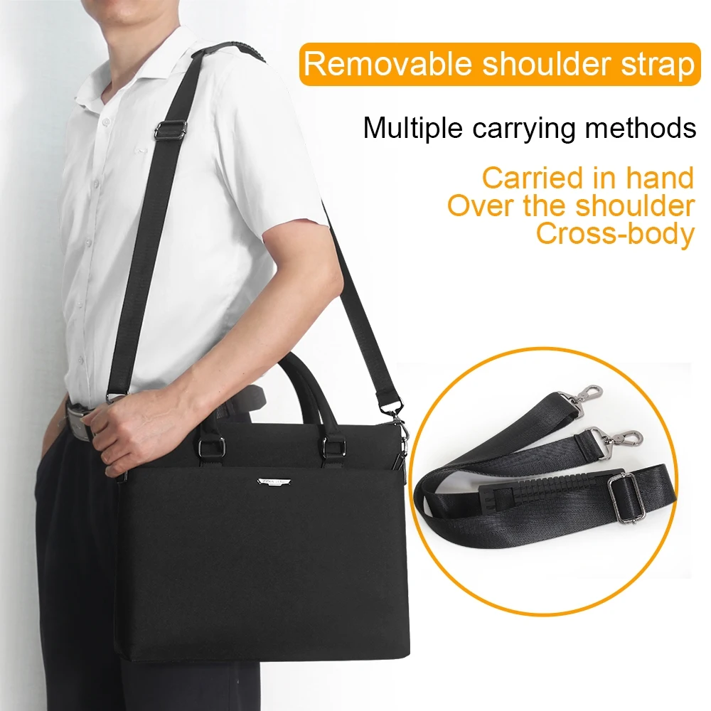 Large capacity briefcase bag Business men 14 inch Laptop Notebook Bag canvas Handbags Shoulder Men\'s Office Bags Oxford Fabric