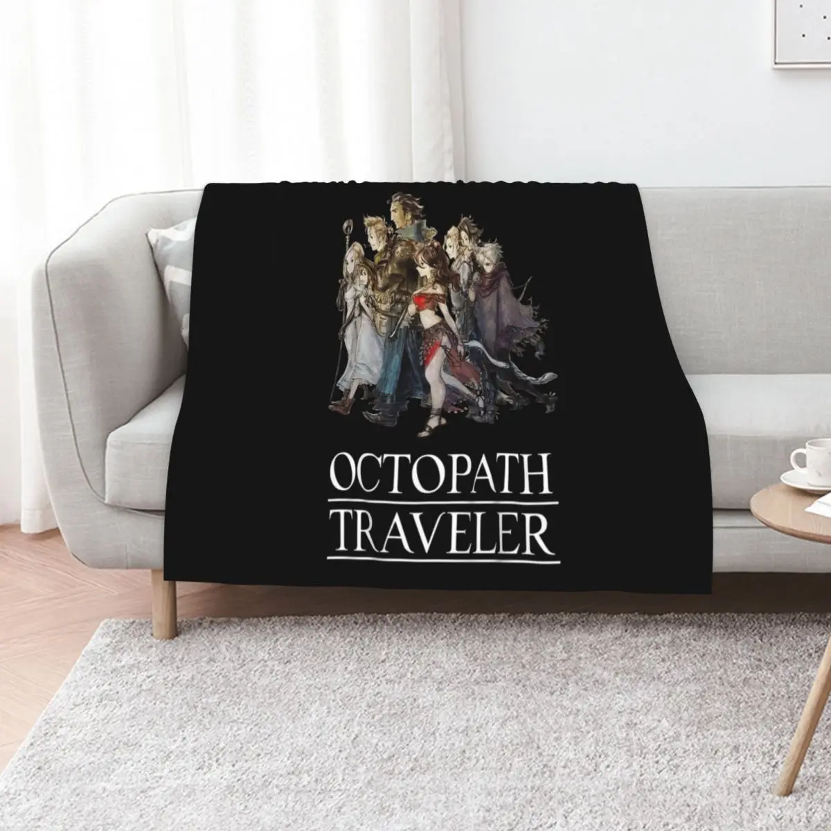 

Octopath Traveler - Travelers Logo [w/ White Text] Throw Blanket Luxury St bed plaid Decorative Throw manga Blankets