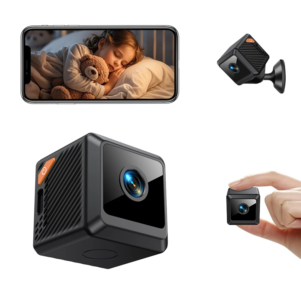 

Беспроводная Wi-Fi камера 1080P HD с датчиком движения и ночным видением, мини-видеорегистратор для дома, наблюдения за детьми и домашними животными