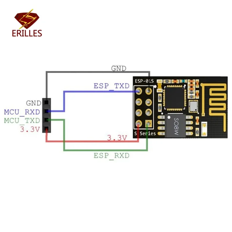 Esp8266 serielle wifi modul ESP-01 aktualisiert drahtlose transceiver board 3,3 v für arduino echtheit garantiert