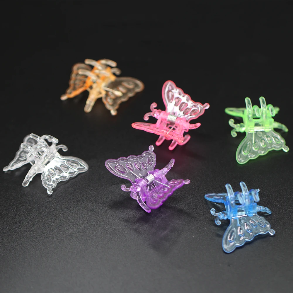 12-48PCS 20x35MM Cute Butterfly Plant Clips Orchid Support Clamp for Fixing Garden Climbing Vine Stem Colorful Animal Decoration