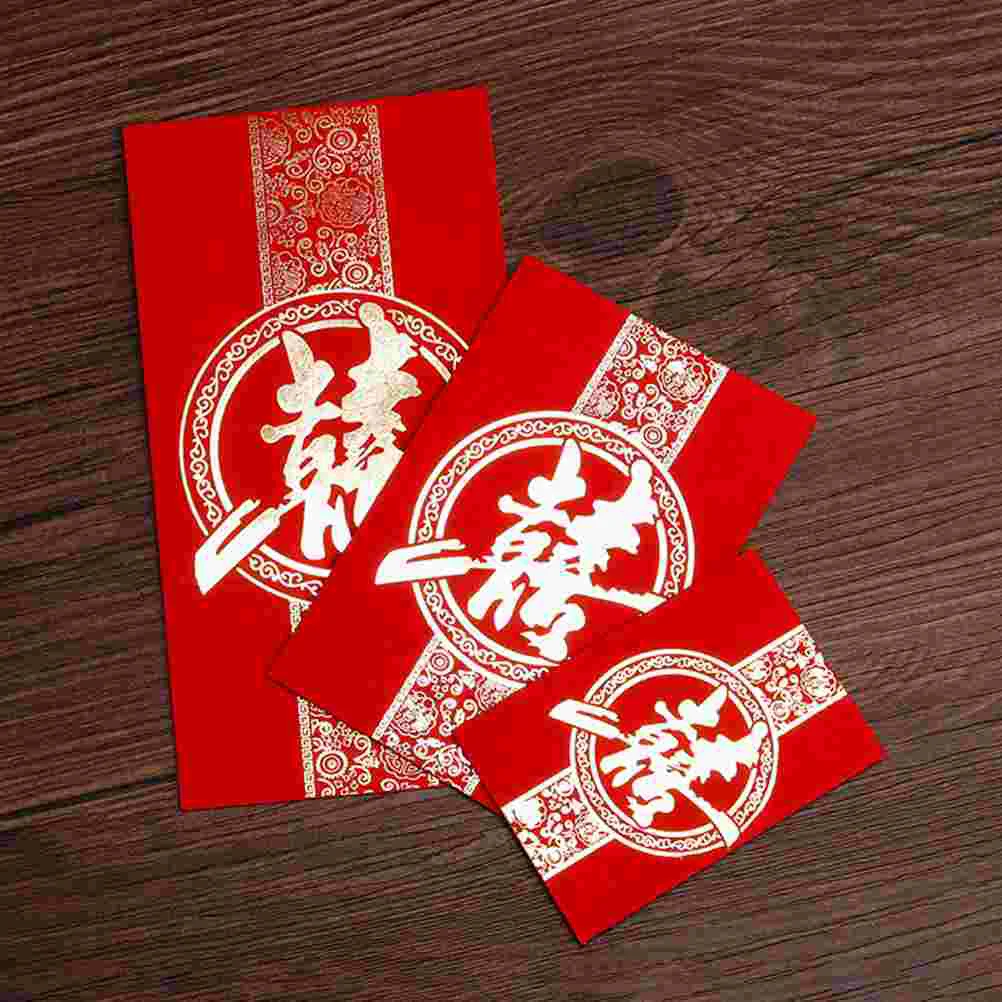 120 Pcs Wedding Red Envelope Chinese Pockets Festival Gift Money Packet Cash Packets Bronzing Bride