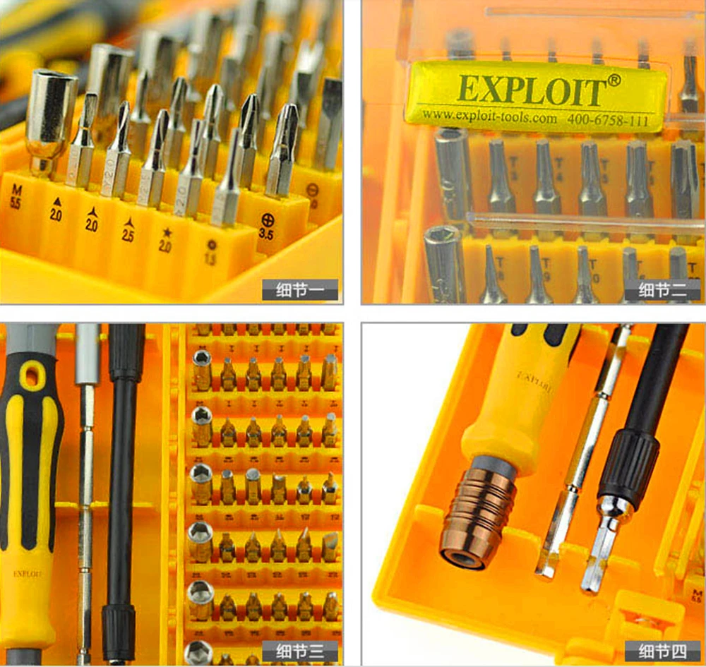 Screwdriver Sets 45 In 1 Cross Head Screwdriver Chave De Fenda Durable Darafusadeira Microtech Hand Tool For Mobile Computer