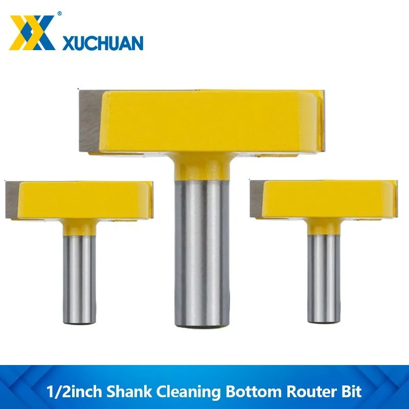 

1/2inch Shank Cleaning Bottom Router Bits for Surface Planing Router Bit Milling Cutter for Woodworking