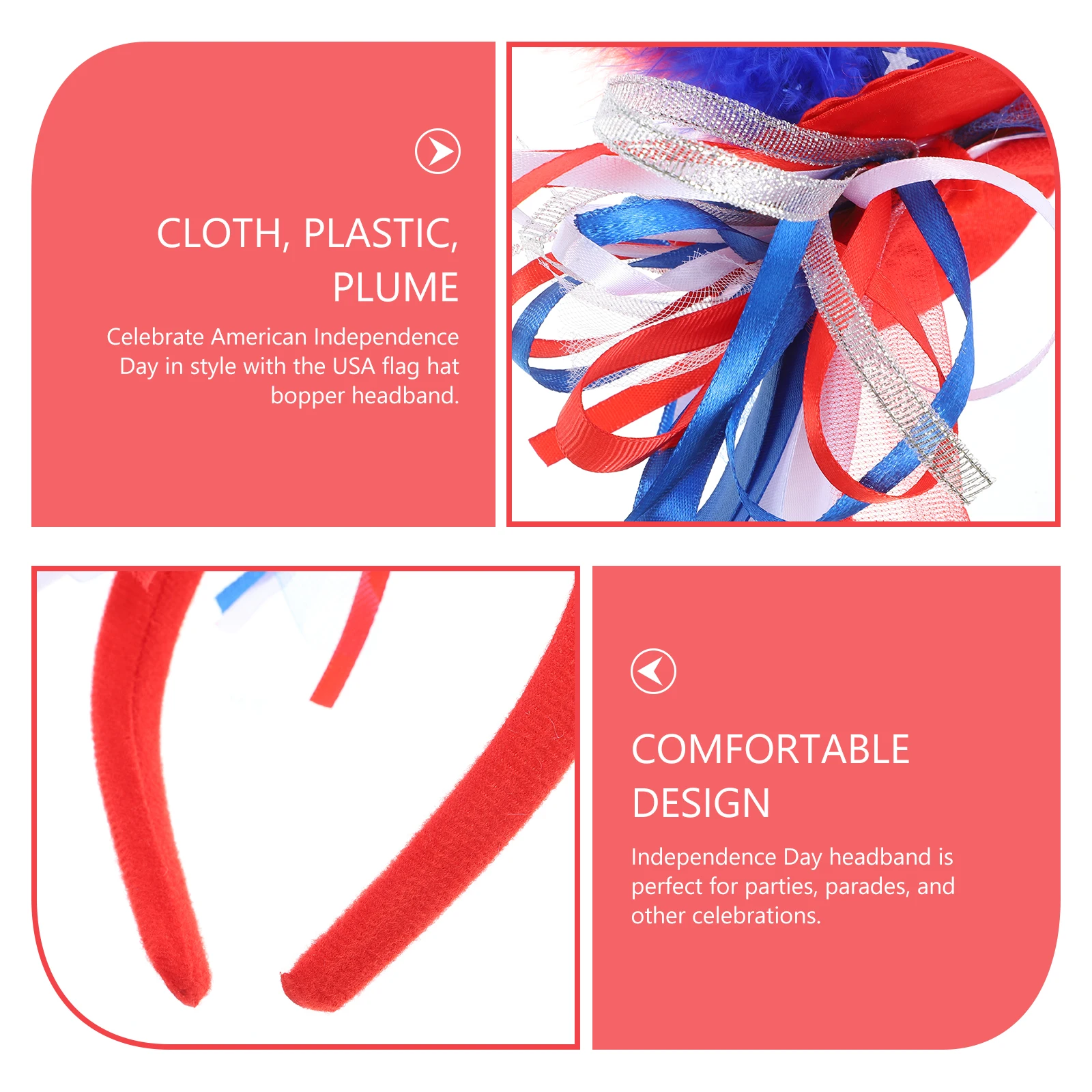 

Independence Day Headwear Patriotic Style Usa Flag Headband 4Th of July Party Favors Women Secure Comfortable Fit Design