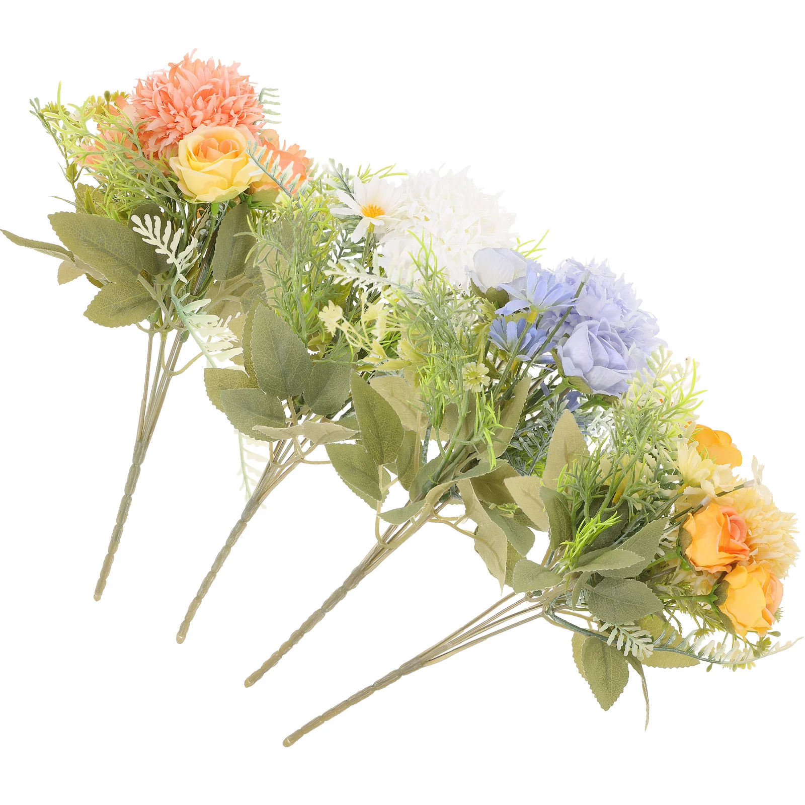 

4Pcs Fake Flower Bouquets Lifelike Artificial Flowers Cloth Material for Vase Arrangement Home Party Decor