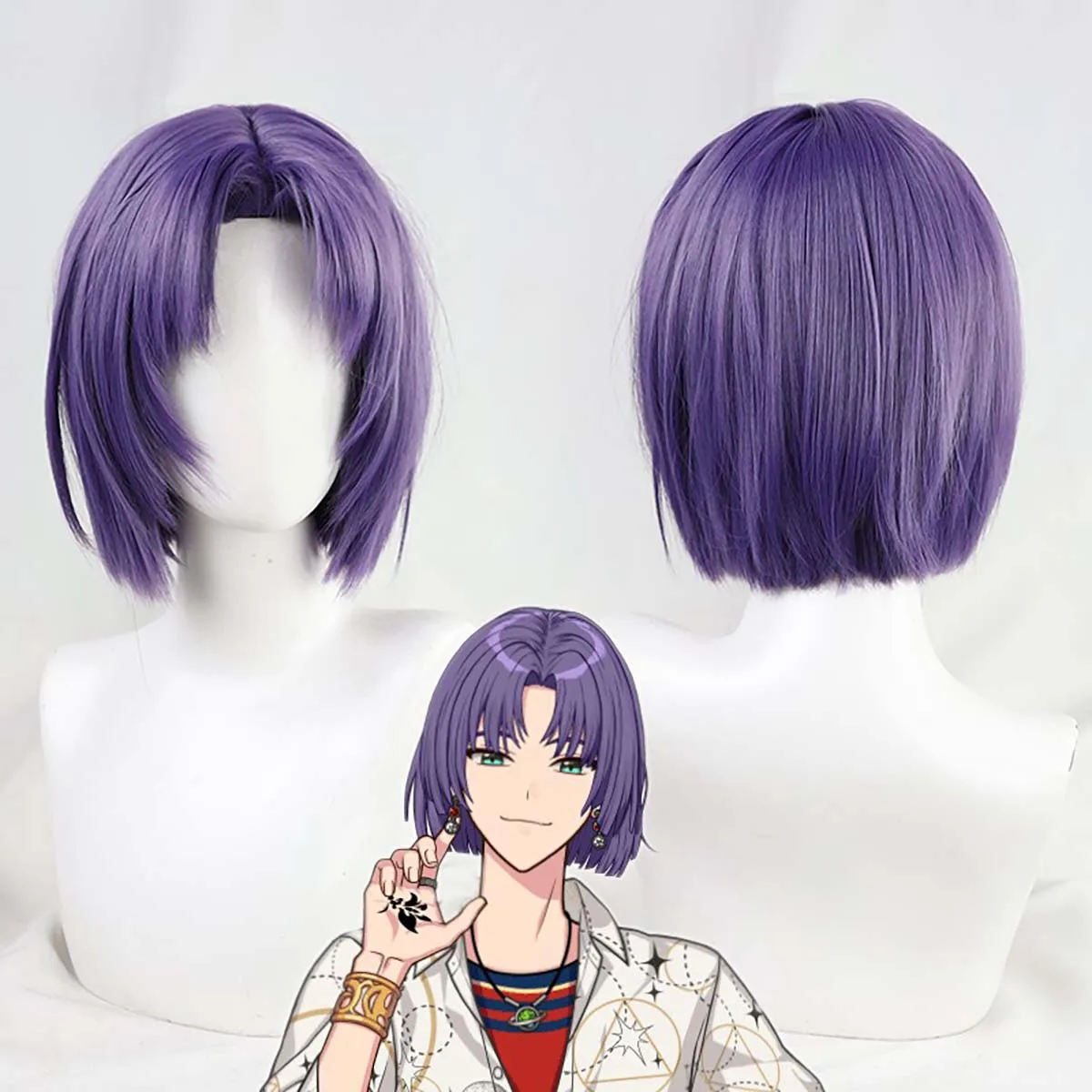 Peluca de pelo corto Anime Promise of Wizard Cosplay Shino Figaro Lennox Mithra Owen Chloe Bradley Murr Rutile Rustica