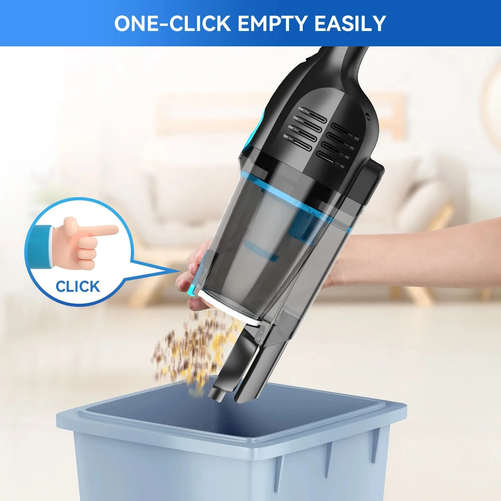 INSE R6X Corded Vacuum Cleaner Stick Vacuum with 19.69Ft Cord 2 in 1 Lightweight Vacuum Cleaner for Hard Floor Pet Hair Cleaning