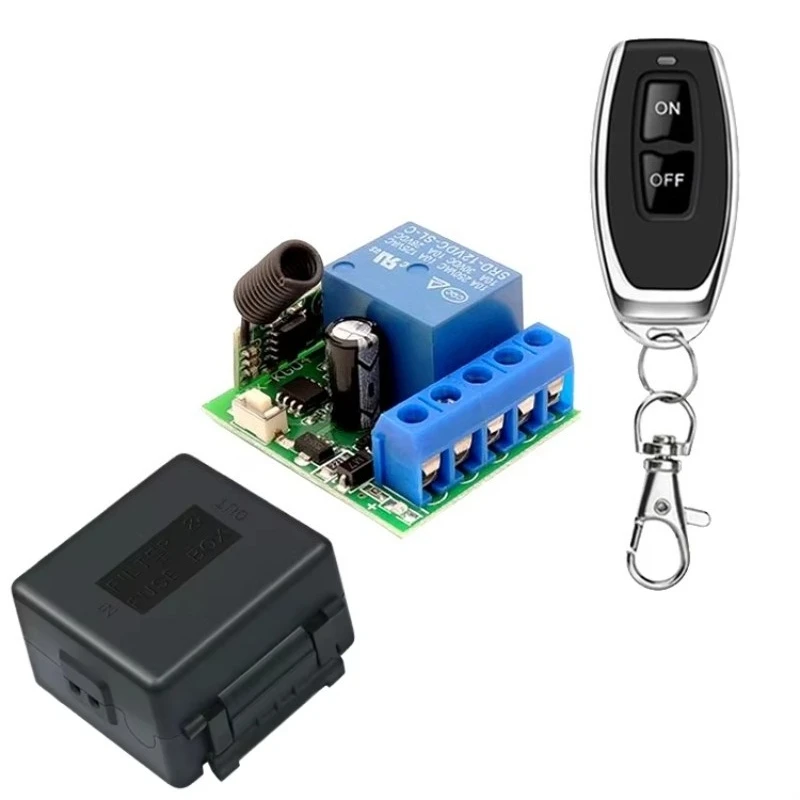 Wireless Garage Door Transmitter Remote Control 433MHz 12V 1CH Relay Receiver Module Household Access Control Tool