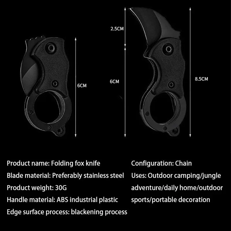 سكين جيب صغير محمول في الهواء الطلق EDC أداة مفتاح على شكل قلادة سكين شفرة صغيرة قابلة للطي للتخييم والتنزه حقيبة حمل يومية #5