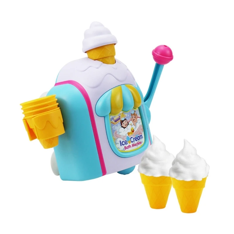 

Fun Ice Cream Toy Bubble Machines Foam Maker Bath Toy for Interactive Bath Play