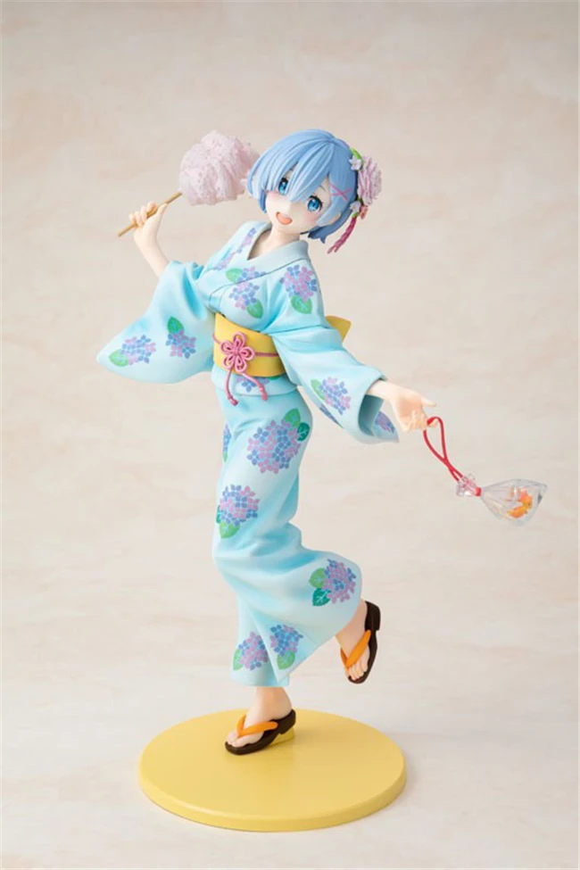 100% Original:Anime Re:Zero REM Bathrobe kimono 23cm PVC Action Figure Anime Figure Model Toys Figure Collection Doll Gift