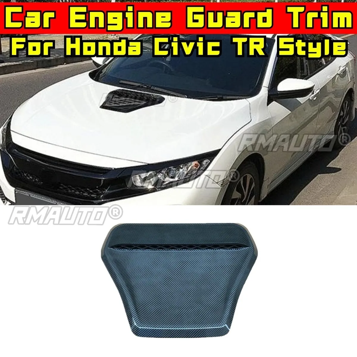 

Защитная крышка двигателя автомобиля, совместимая с защитной пластиной в стиле Honda Civic TR, передняя защитная пластина, комплект кузова, автомобильные аксессуары