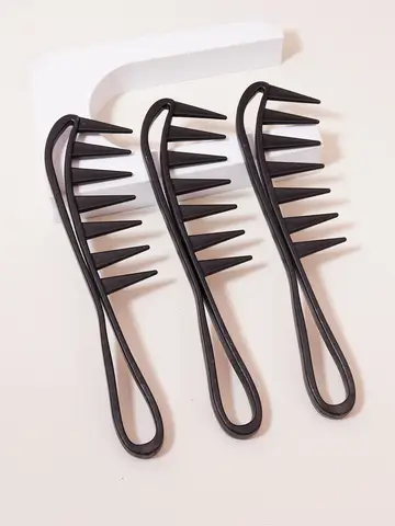 넓은 치아가 있는 대형 머리 빗, 순 머리 제모 빗, 건조하고 젖은 모발에 적합, 남성과 여성에게 적합