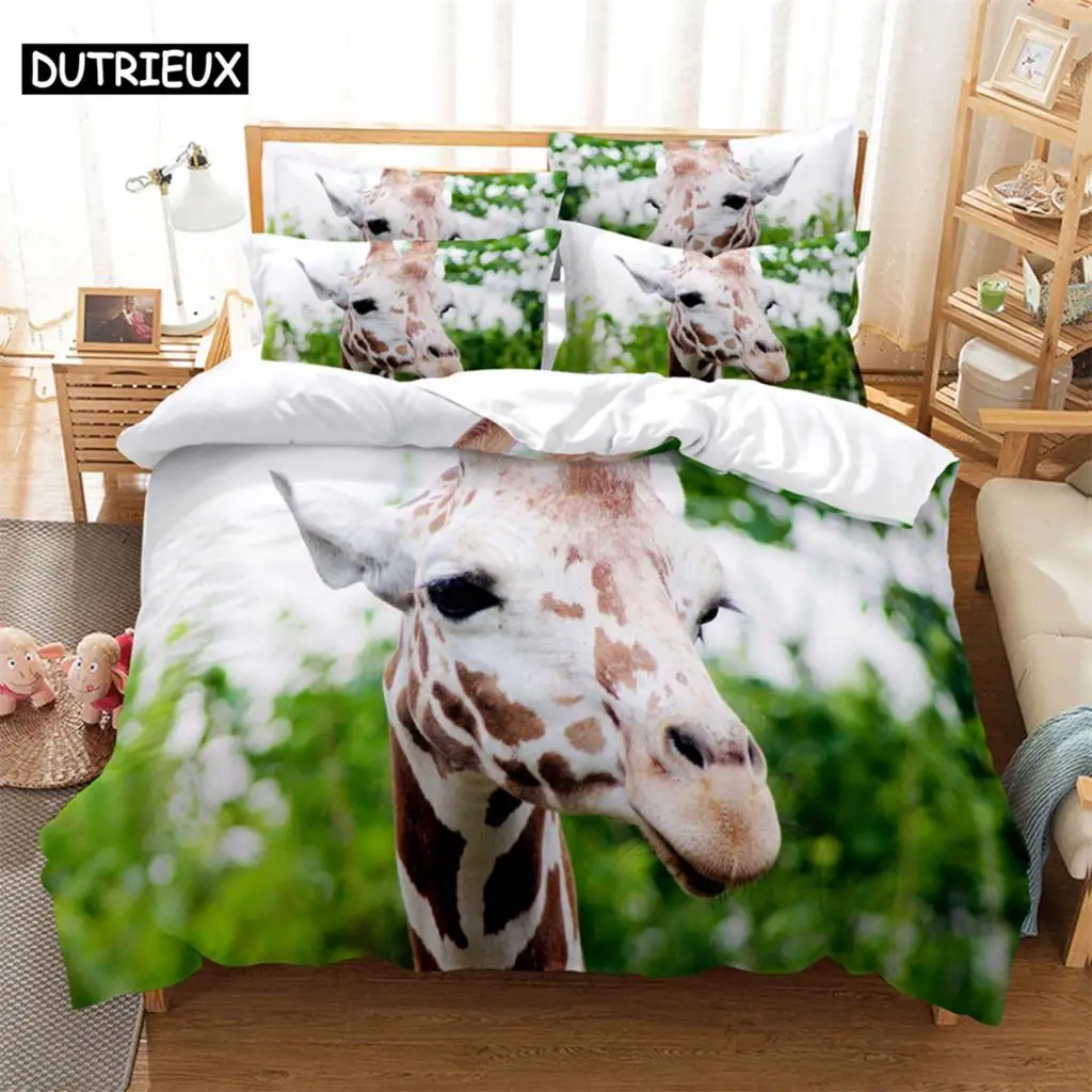 

3D Digital - Printed Animals - Themed Super King - Sized Bedding Set with Pillowcase and Comforter for Home Textiles