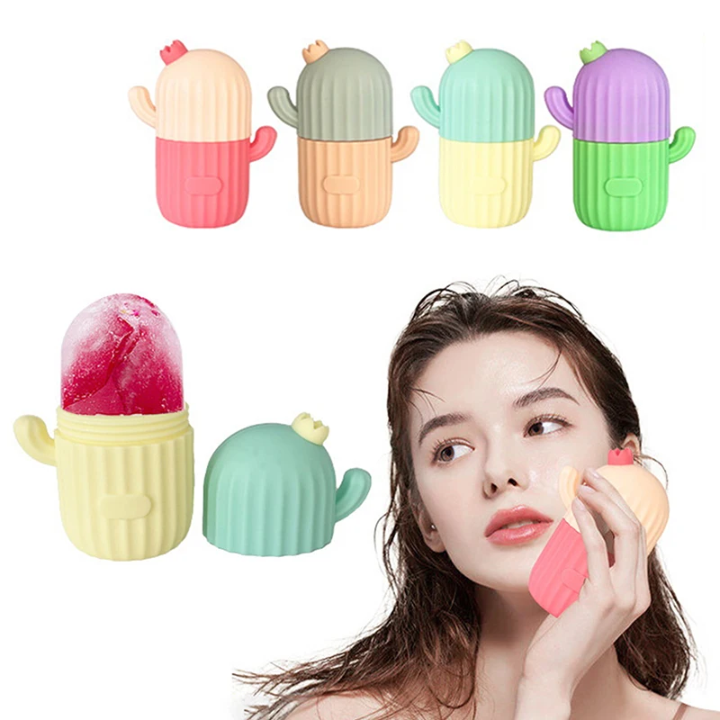 

Cactus Silicone Ice Cube Trays Beauty Lifting Ice Ball Face Massager Contouring Eye Roller Facial Treatments Reduce Acne