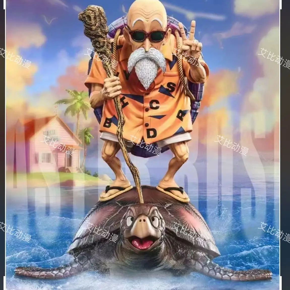 

Фигурка аниме-персонажа Драгон Болл: Мастер Роши, 26 см/10,24 дюйма, коллекционная модель из ПВХ, статуэтка Каме Сеннин, игрушка, подарок