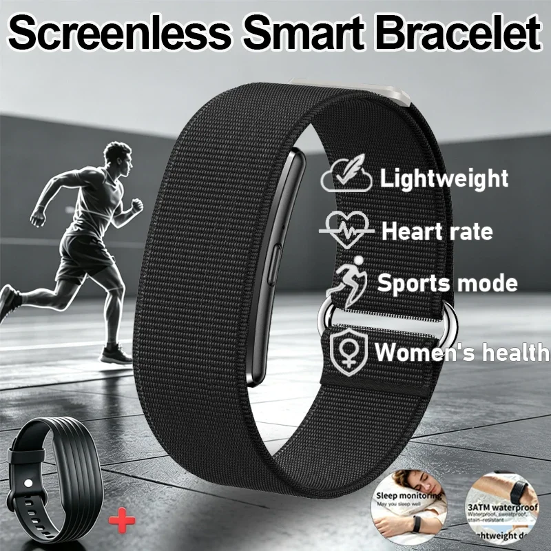 New Men Women Fitness Tracker Smart Bracelet Heart Rate Sleep Pressure Monitor Health 100+ Sports 3ATM Waterproof Smart Band