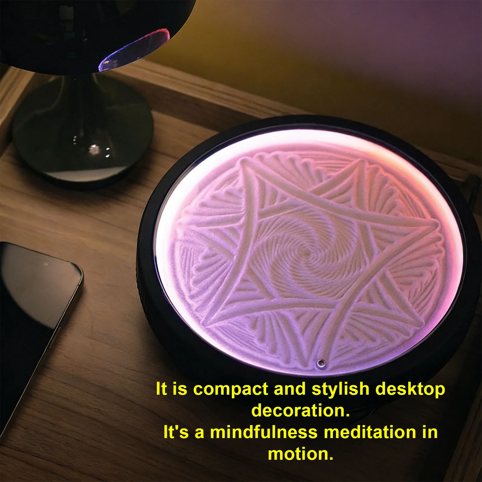Mini Sand Painting Robot Desktop Ornament Compact Decorative Sand Art Machine Easy App Control Automatic Sand Painting Robot