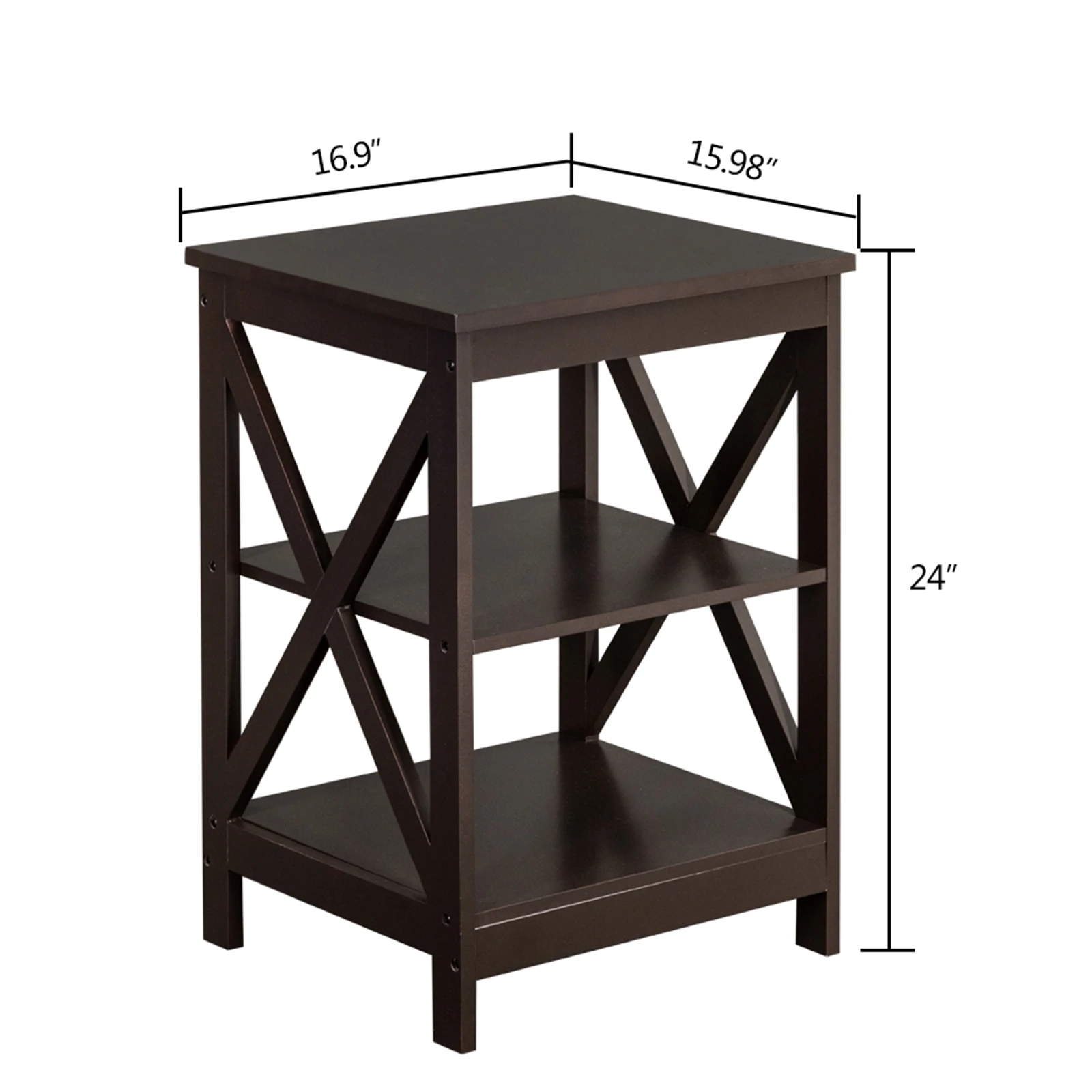 Mesa de centro com borda cruzada dupla