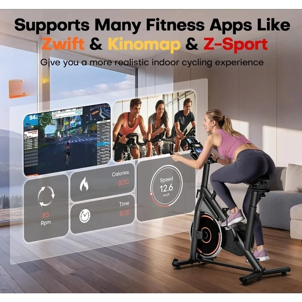 調整可能な磁気抵抗式ステーショナリーエクササイズバイク、アプ - Exercise Bike Magnetic Resistance のレビューと価格