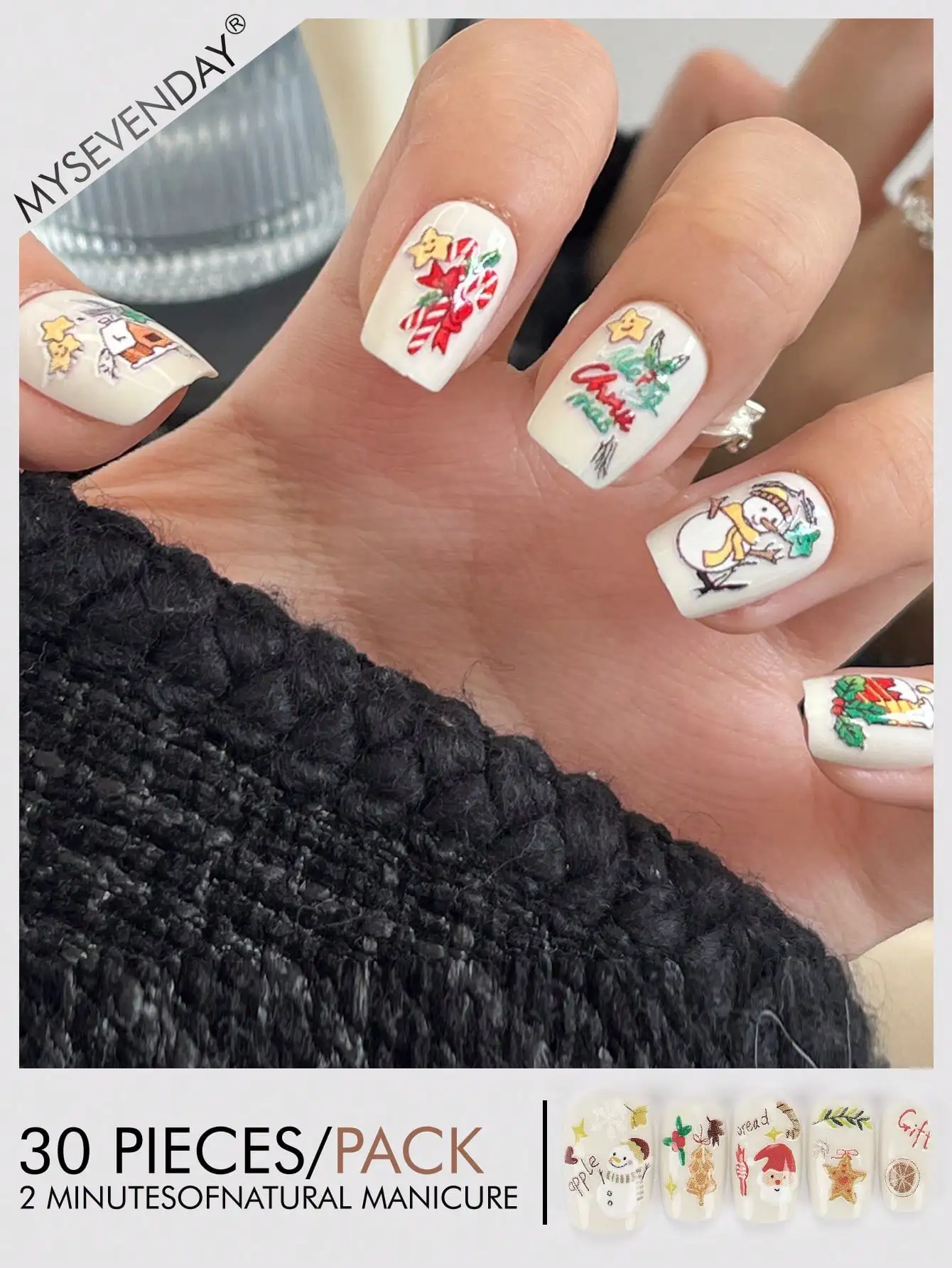 

30 Pieces Press On Nails Square Press On Nails Short/Three Dimensional Bow, Faux Pearl Flower, Rhinestone Studded French Sweet Nail Art, Nail Plate/Perfectly Fitting Acrylic Fake Nail Set, Including 1 Jelly Glue And 1 Nail File, Suitable For Women's Daily
