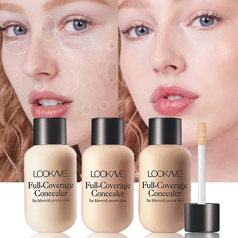 Cobertura completa corretivo líquido creme maquiagem 12ml hidratante olho olheiras rosto fundação à prova dwaterproof água compõem base cosméticos