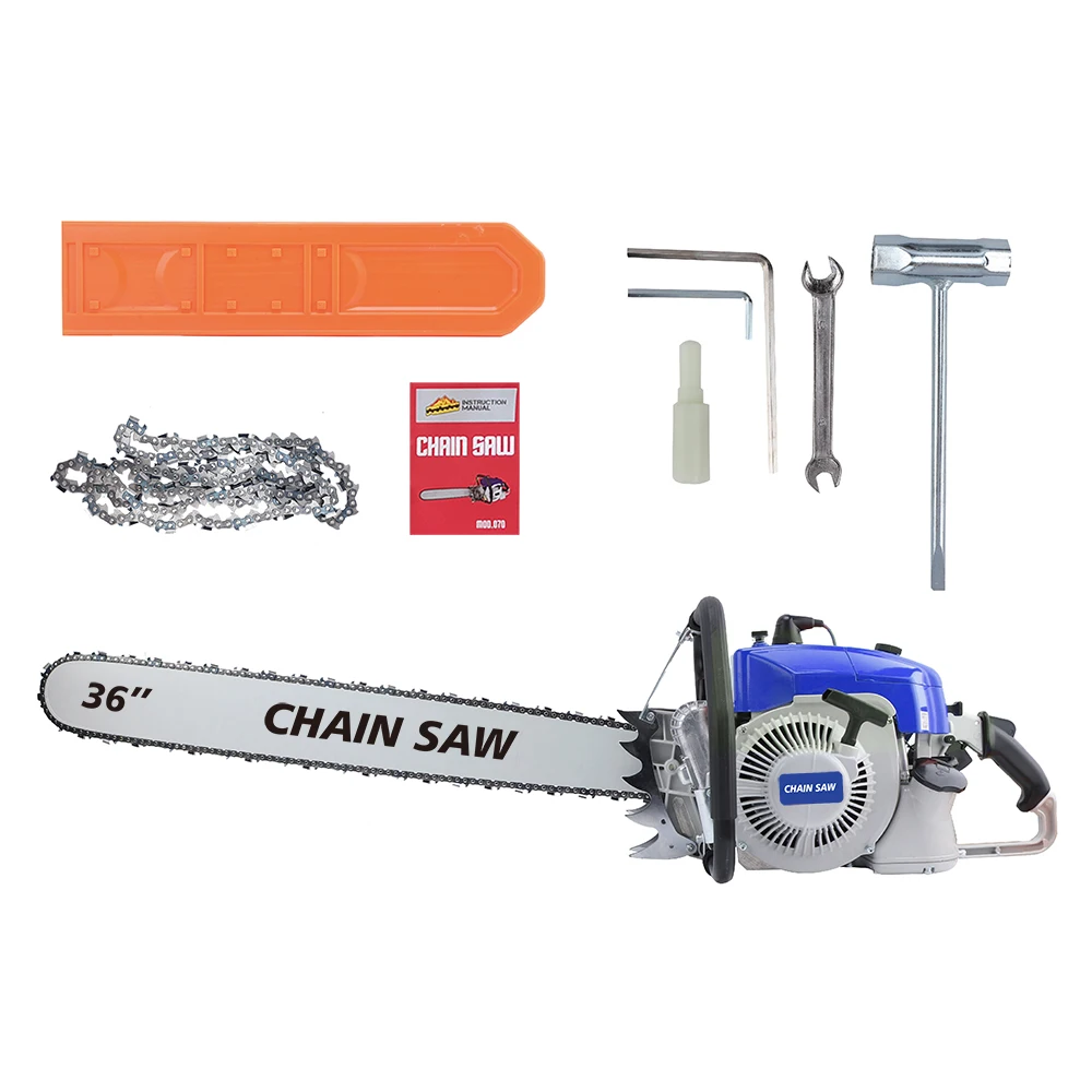 105CC Forest Master Chainsaw 36 inch Chain Big Saw Gasoline Wood Cutting Chainsaw Machine