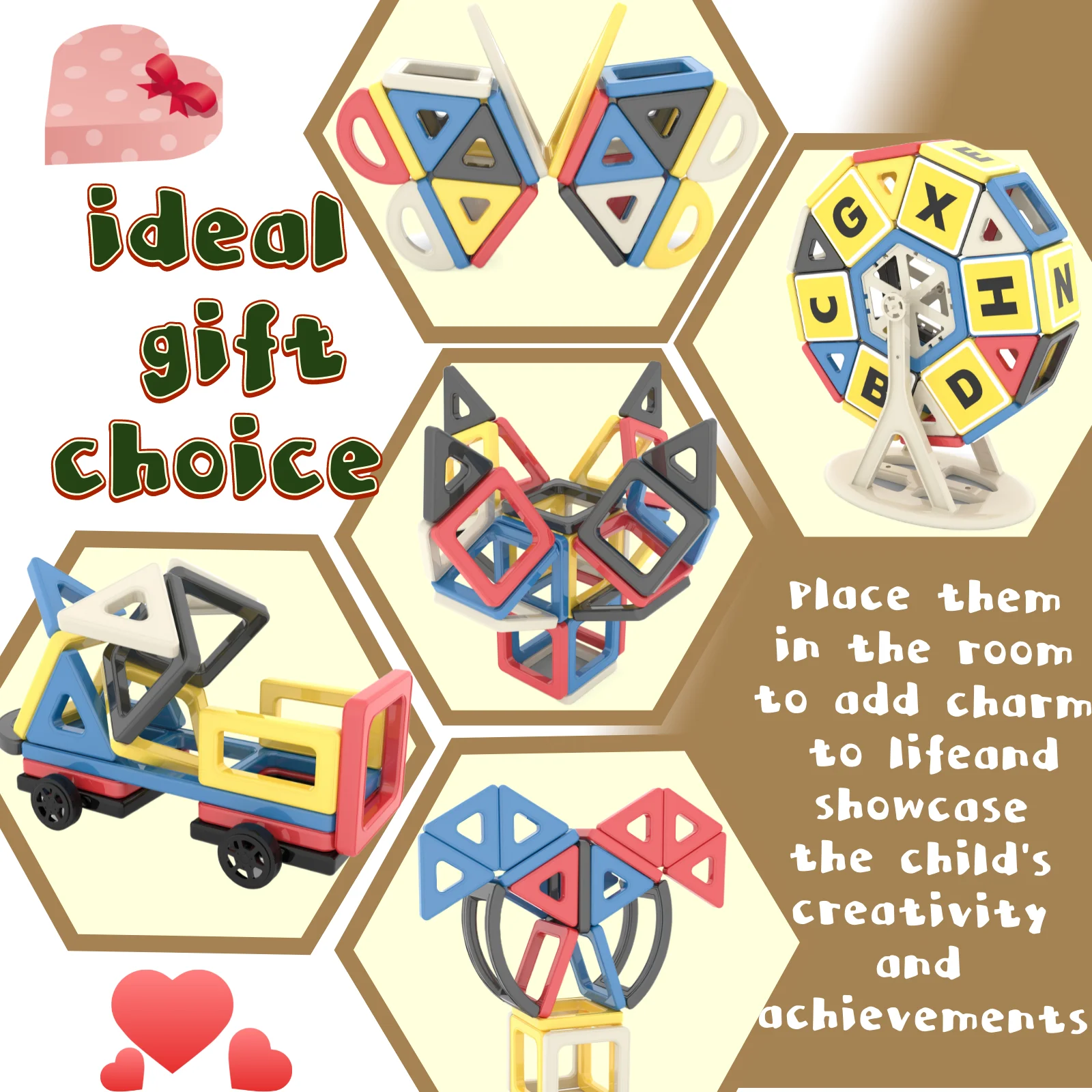 148 قطعة من بلاط البناء المغناطيسي STEM ألعاب مغناطيسية تعليمية ومبتكرة مجموعة البناء والبناء