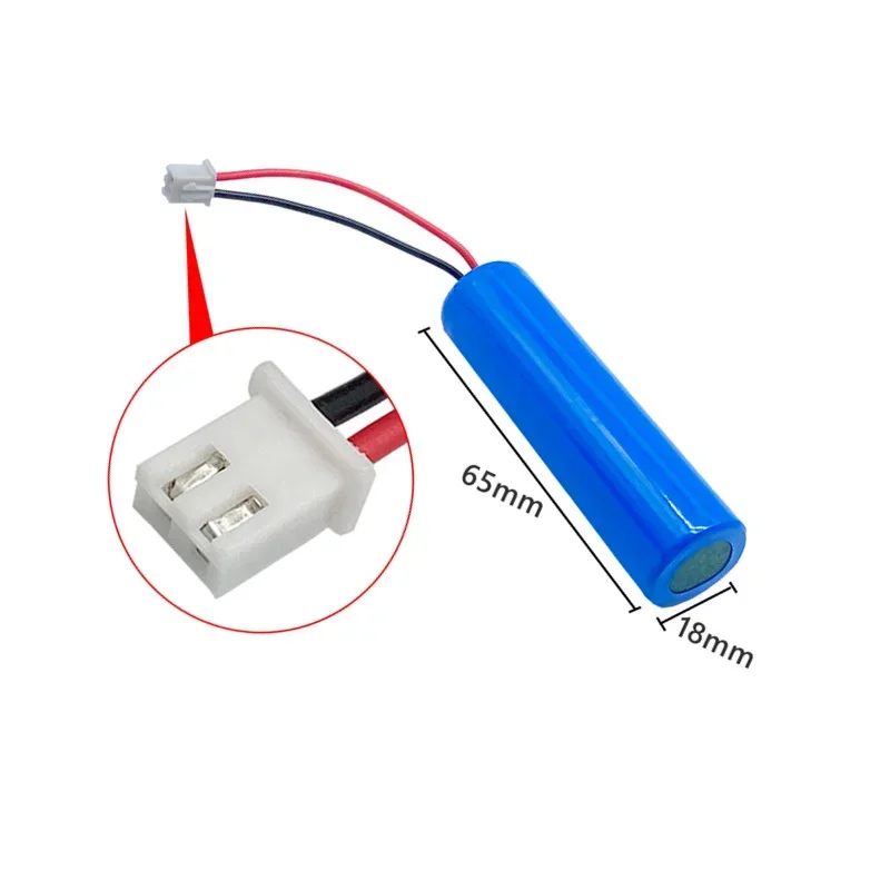 3.7V 3500mAh แบตเตอรี่ชาร์จ 18650 1S เหมาะสําหรับลําโพงไฟฉุกเฉินพร้อม XH2.54-2P ปลั๊ก