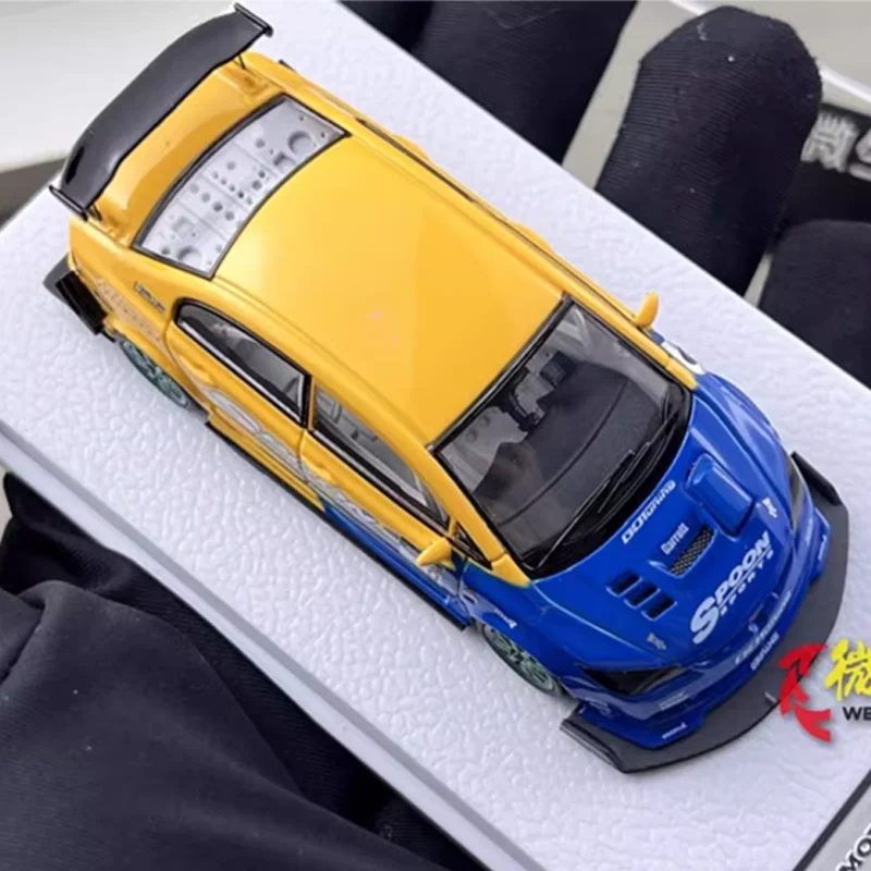 MJ 1/64 Honda CIVIC FD2 alliage jouet véhicule à moteur moulé sous pression en métal modèle cadeaux