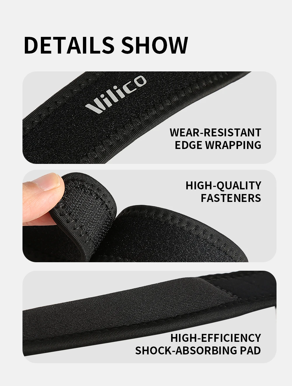 1 Stück Kniescheiben-Band aus Silikagel, Kniesensorikschutz, Kniebandage für Laufen, Sport, Radfahren, Fitness, Knieschutz-Ausrüstung – Detail 8