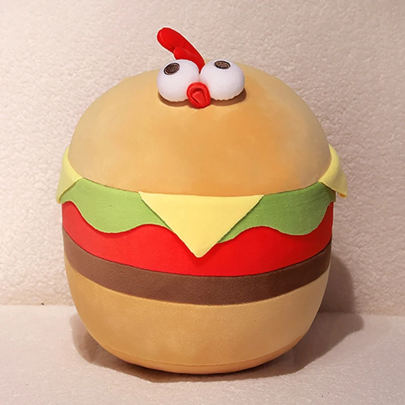 

Burger Chicken Plush Toy Cushion Stuffed Plushies Home Sofa Throw Pillow Ornament Creative Hamburger Gifts For Girls Kids Favors