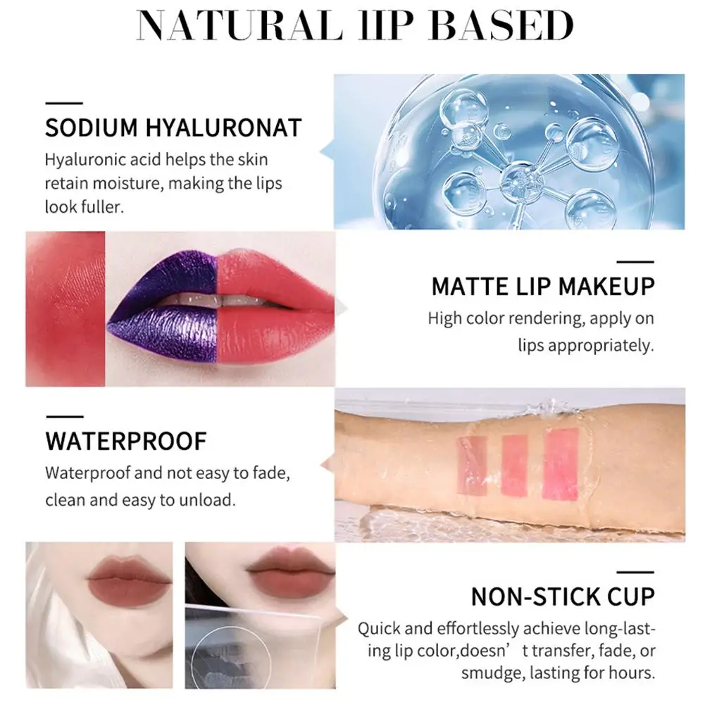 Lápiz labial Peel-off de 3 colores, realza los labios, lápiz labial 3D Sence para mujer, maquillaje de labios Natural, lápiz labial impermeable, cosméticos