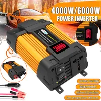 Inverter 4000W 6000W DC 12V To AC 110V 220V Portable Voltage Transformer Auto Charger Converter Car Power Inverter LED Display