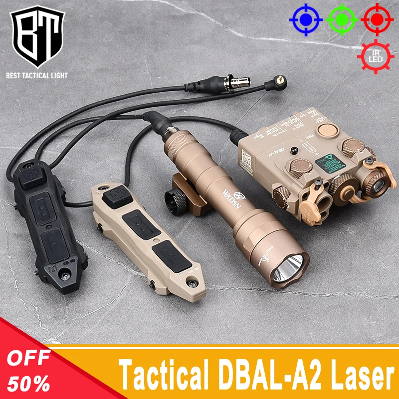 

DBAL-A2 IR Laser IR Light Strobe Red Green Laser WADSN M300 M600 Tactical Flashlight With Pressure Switch Airsoft Accessories